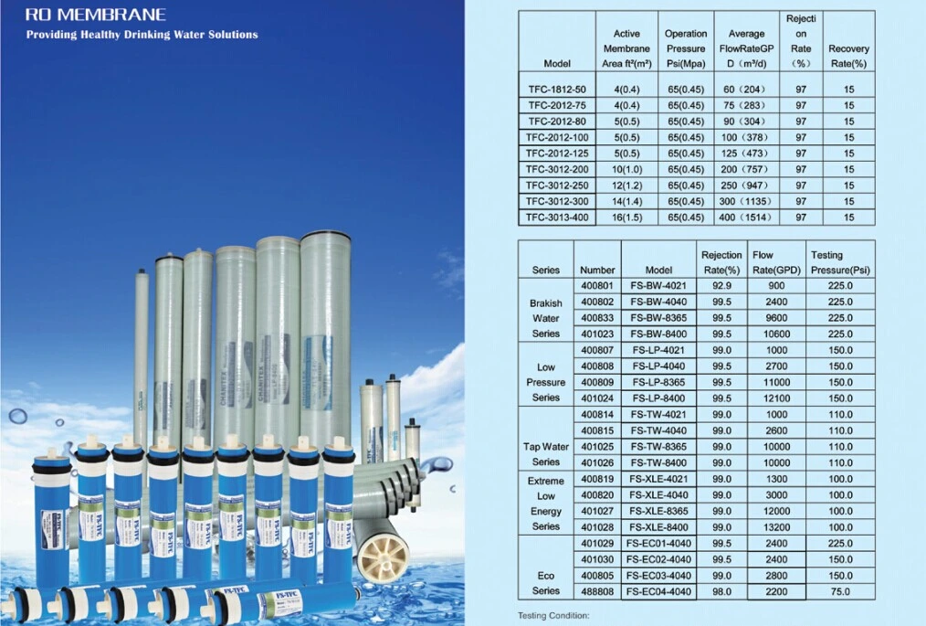 Manufacturer of 400GPD (3013) Commercial RO Membrane