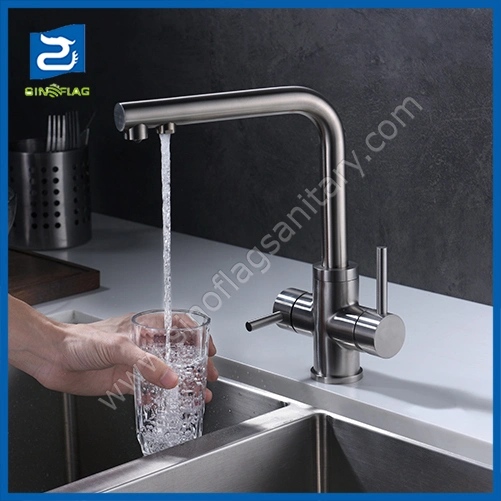 Water Filtration System Stainless Steel Faucet 3 Way Kitchen Faucet